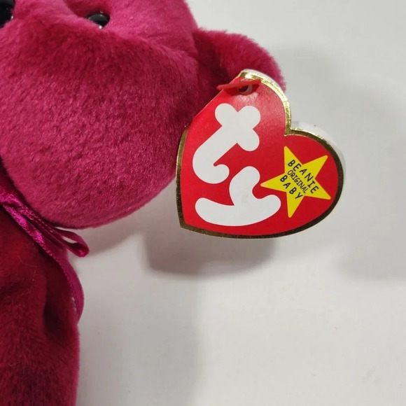 Vintage Ty Valentina Bear 1999 Stuffed Animal Plush Heart with Hang Tag - Picture 4 of 8